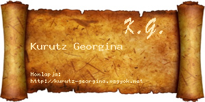 Kurutz Georgina névjegykártya